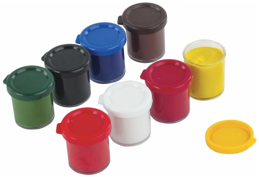 Гуашь ЮНЛАНДИЯ "ШКОЛЬНАЯ", 8 цветов по 17 мл, 191531