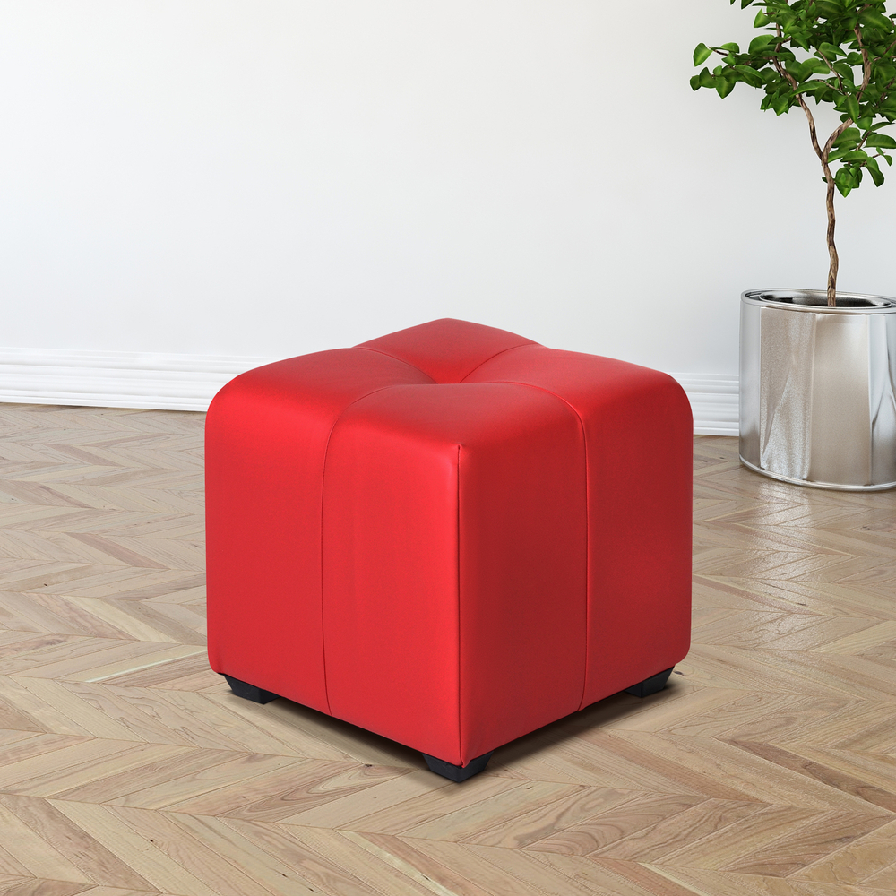 Пуф Николь Красный ЭкоКожа