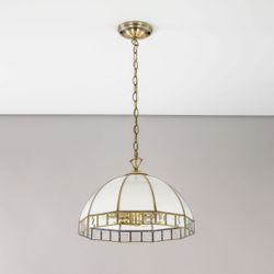 Citilux Шербург-1 CL440132 Люстра витражная подвесная Бронза