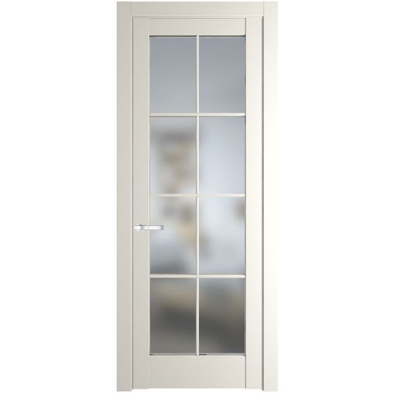 Межкомнатная дверь эмаль Profil Doors 4.1.2 (р.8) PD перламутр белый стекло матовое