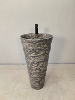 Раковина напольная из мрамора Pedestal Doreng Spiral MN-65926 40х40х90