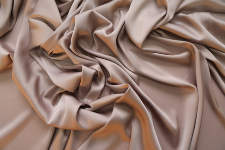 Шелк однотонный бежево-розовый