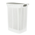 Корзина для белья Keeplex Ajur с откидной крышкой 50л 43х34х59см белое облако
