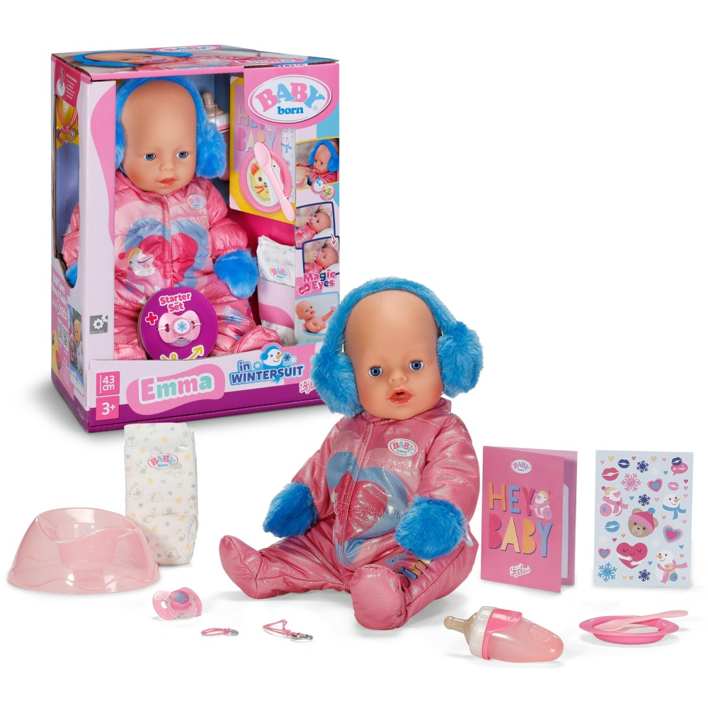 BABY born - Интерактивная кукла EMMA в зимнем комбинезоне 43 см + аксессуары 838907