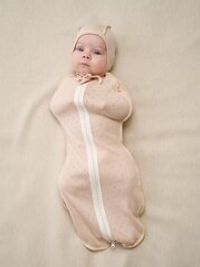 Пеленка-кокон "Нюд" из ажурного хлопка 0+