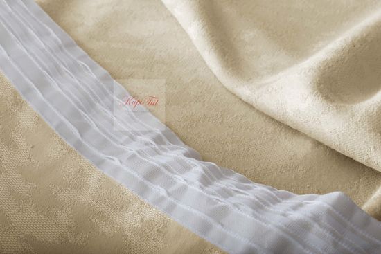 Длинные шторы. Луи (топлёное молоко). Шторы из стриженного бархата