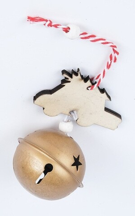 Украшение из дерева с колольчиком Машинка 6см SYMZPA-4422080