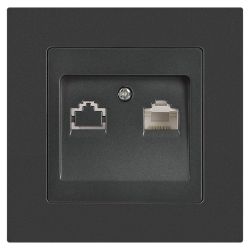 Розетка Intro Accent 6-303-07 информационная RJ45 IP20 СУ графит