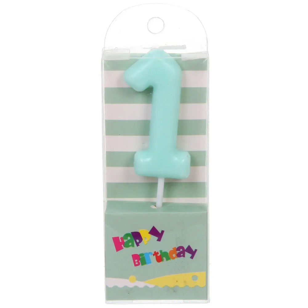 Свеча для торта Цифра Праздник «1» 9 см