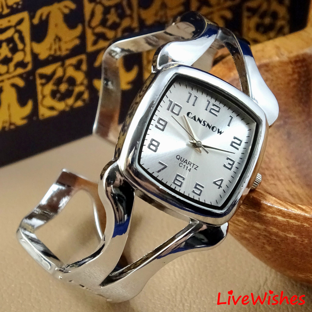 Часы-браслет кварцевые CANSNOW, серебристый W8260-02