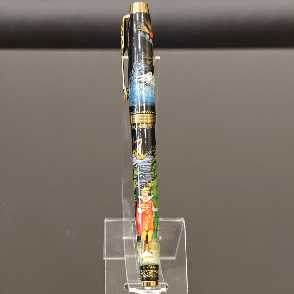 Ручка с ручной росписью Палех "Сказка о царе Салтане" в футляре