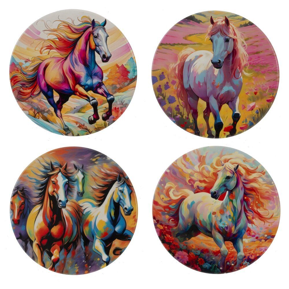 GAEM Декоративная подставка под горячее "Лошадь", D 10 см, L10 W10 H0,5 см, 4в.