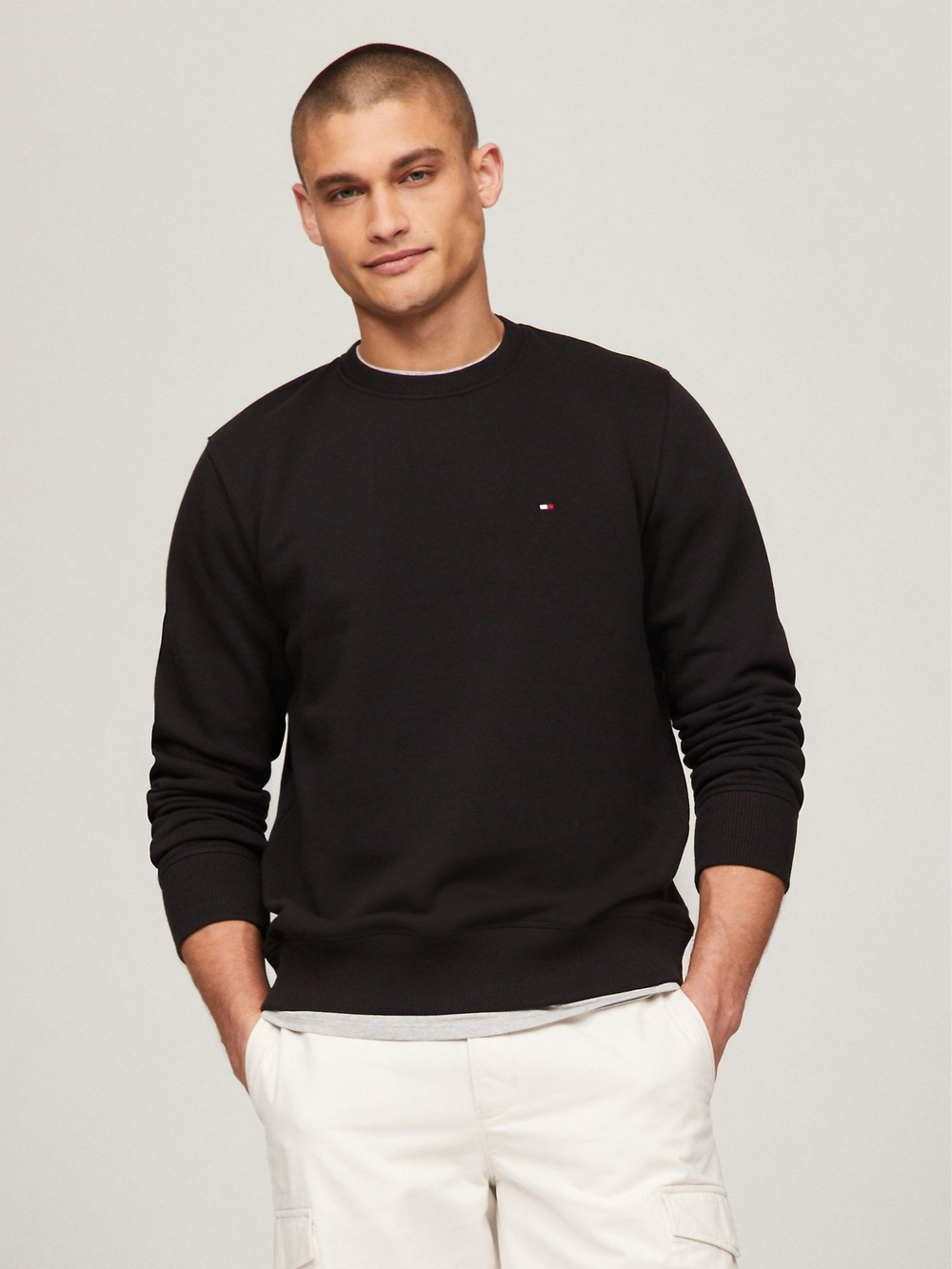 Свитшот Tommy Hilfiger Solid Crewneck Black