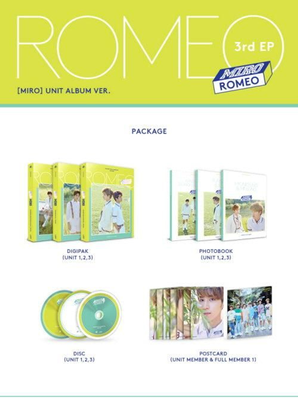 Альбом ROMEO - MIRO 3rd Mini Album YUNSUNG KYLE Edition