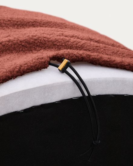 Чехол на пуф Kaeli из терракотового букле Ø 43 см