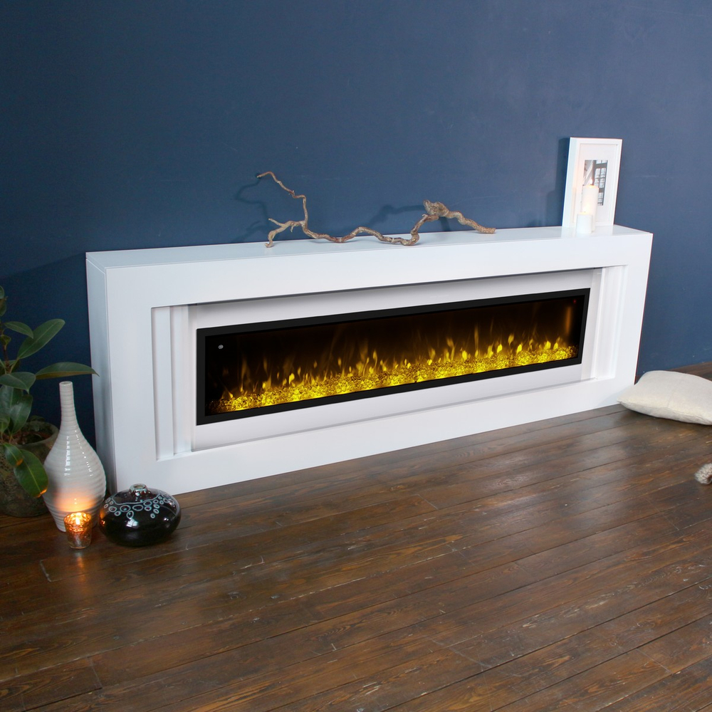 Электрокамин RealFlame Stockholm 60 WT белый с очагом Manhattan 1560