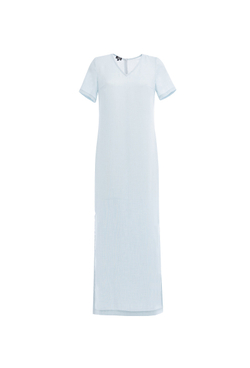 Удлиненная платье-туника голубая 04-02-25 SS