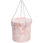 Коробка подарочная «Акварельные цветы» 19*19*18 см, розовый