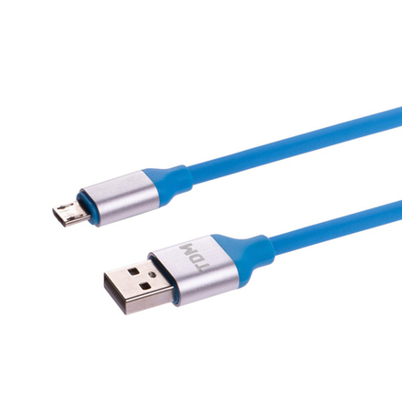 Кабель в силиконовой оплетке Tdm Electric ДК 16, USB - micro USB, 1 м, голубой