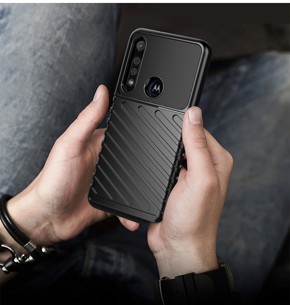 Чехол для Motorola Moto G8 Play (One Macro) цвет Black (черный), серия Onyx от Caseport