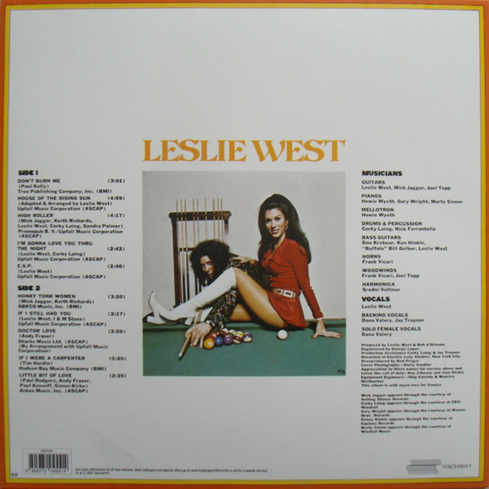 Leslie West / The Great Fatsby (Coloured Vinyl)(LP)