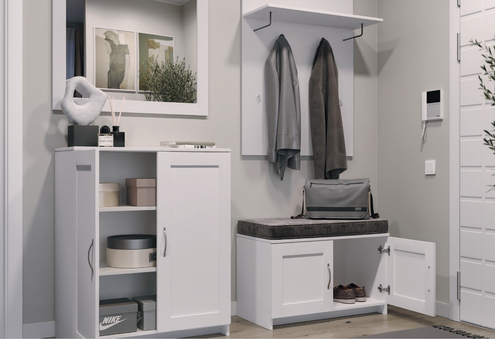 Зеркало Сириус настенное 78х78 (белое)