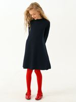 Платье для девочки с длинным рукавом AT1039 синий