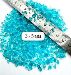 Стеклянная крошка Аквамарин фракция 3