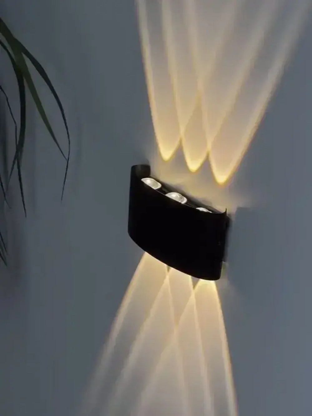 Polax Светильник настенный 6W ЧЕРНЫЙ ТЕПЛЫЙ/ Бра уличный на фасад/ Светодиодный LED ночник