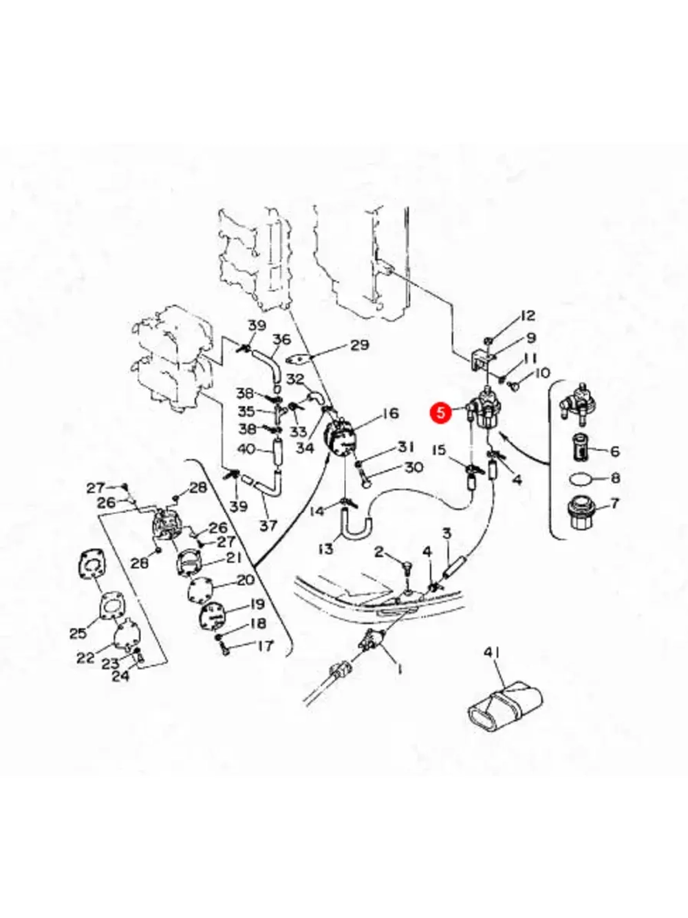 Фильтр Топливный для лодочных моторов Yamaha