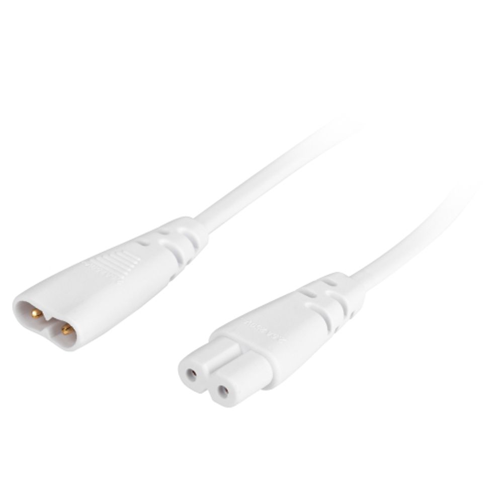 Кабель соединительный для линейного светильника ЭРА C7-С8-0,25 2-pin 0.25 м коннекторы IEC C7-IEC C8