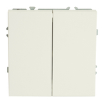 Выключатель 2-клавишный (механизм), STEKKER, 250В, 10А, серия Эмили,RSW10-5104-01, белый фарфор, soft touch 49866