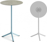 Стол ламинированный барный складной Scab Design Tripe Folding, голубой, состаренный серый дуб