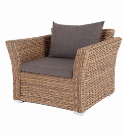 "Капучино" кресло из искусственного ротанга (гиацинт), цвет соломенный