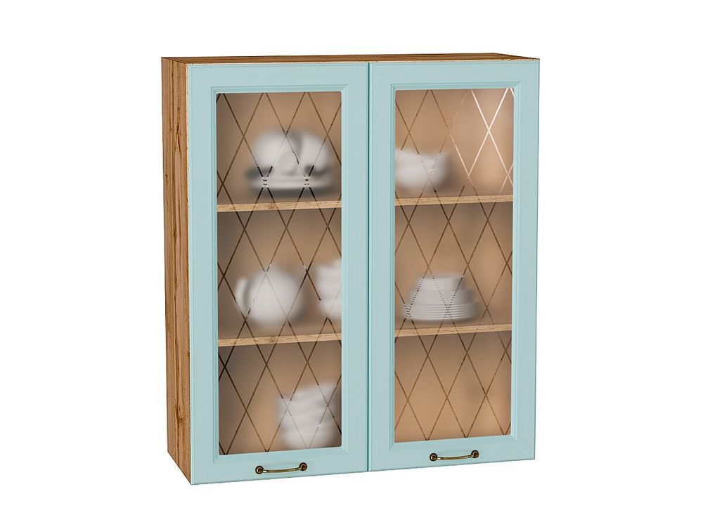 Шкаф верхний с 2-мя остекленными дверцами Ницца