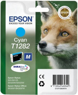 Epson Fox Singlepack Cyan T1282 DURABrite Ultra Ink C13T12824010