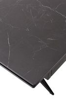 Стол FORIO 160 MATT BLACK MARBLE SINTERED STONE/ BLACK