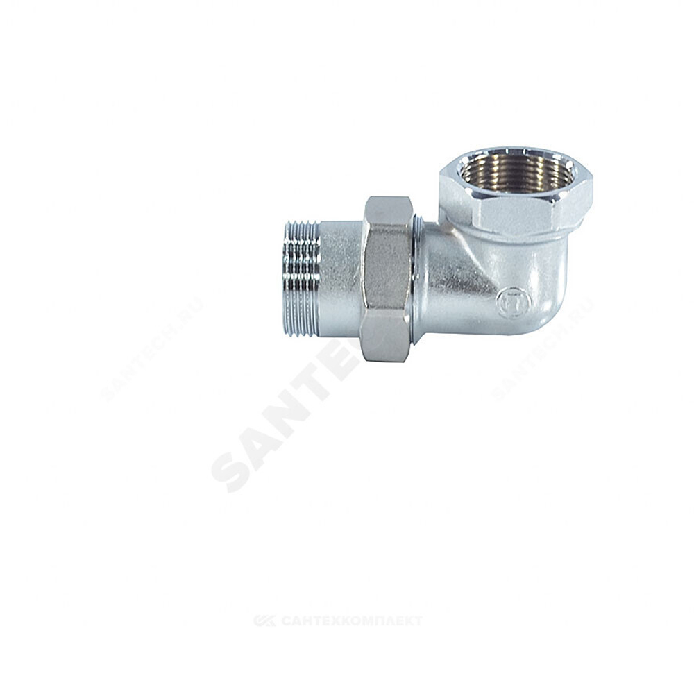 Соединитель латунь хром американка Ду 32 (1 1/4") угловой ВР/НР R19 Giacomini R19X006