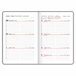 Еженедельник датированный 2025, А5, 145х215 мм, BRAUBERG "Select", балакрон, темно-синий, 115971