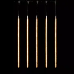 Гирлянда Тающие сосульки 5*1 м., 24V., 480 теплых белых LED ламп, коннектор, черный ПВХ, LTC (CCL480-10-1WW)