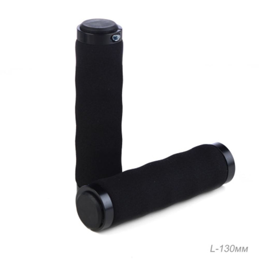 Грипсы 130 мм, пена с алюм. струбцинами / 2шт /черный