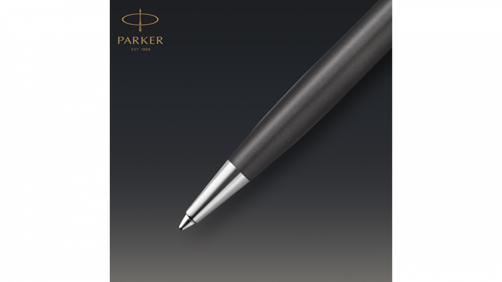 Шариковая ручка Parker Sonnet Premium Metal & Grey Lacquer PGT, стержень: M, цвет чернил: black , в подарочной упаковке
