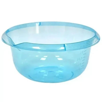 Миска с мерным делением 2л. (голубой прозрачный)