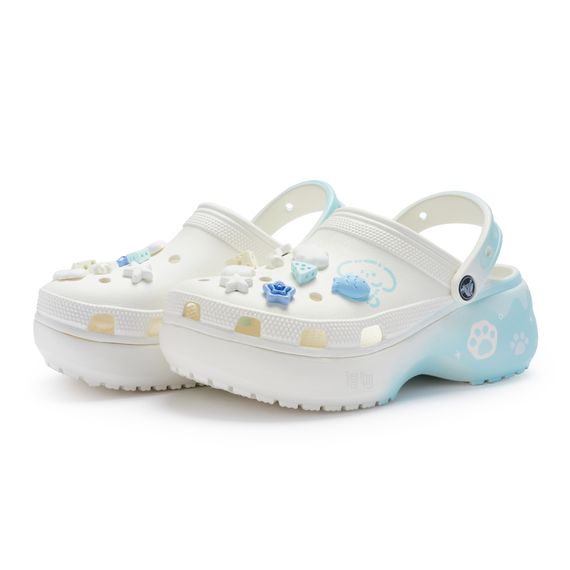 Crocs Classic Platform Clog 'White Blue'