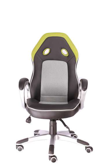 Геймерское кресло Everprof Drive TM Ткань+Экокожа Зеленый