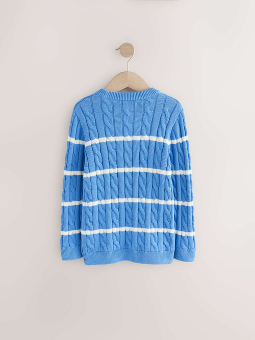 Джемпер для мальчика Next E27-911, Голубой, Белый