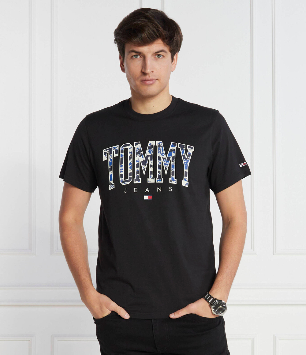 Футболка CAMO COLLEGE Tommy Jeans - черный(DM0DM17726)