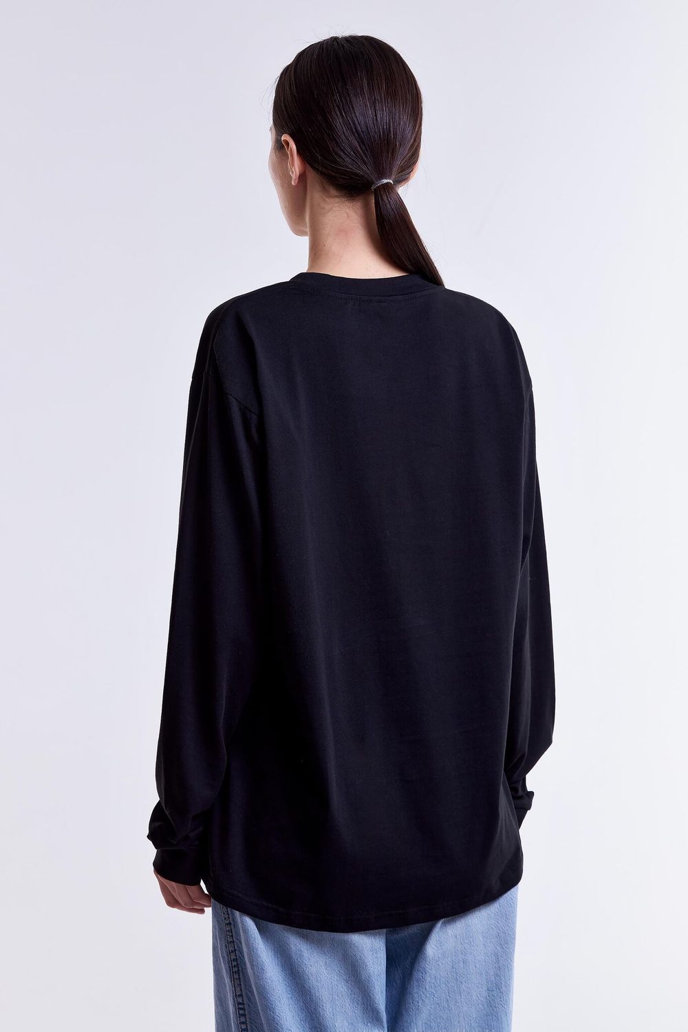 Лонгслив Гербарий Мак Черный