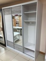 Шкаф-купе 3-х ств.с 1 зеркалом Пальмира Выбеленное дерево/артвуд темный