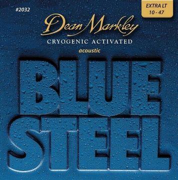 Струны для акустической гитары 10-47 Dean Markley DM2032 Blue Steel